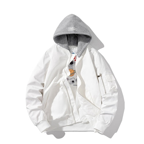 MartJacket | Men's Bomber Jacket-White Thick-M-State of Style