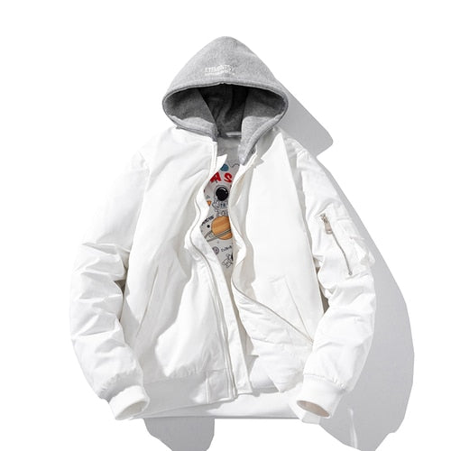 MartJacket | Men's Bomber Jacket-White Thin-M-State of Style