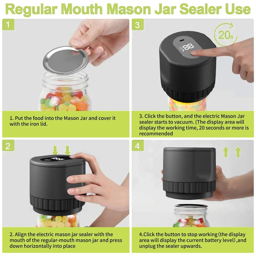 Mason Vacuum Sealer - AirLock-Black-State of Style