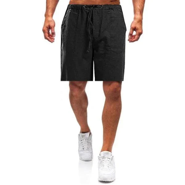 Men's linen shorts – Nils-Black-S-State of Style