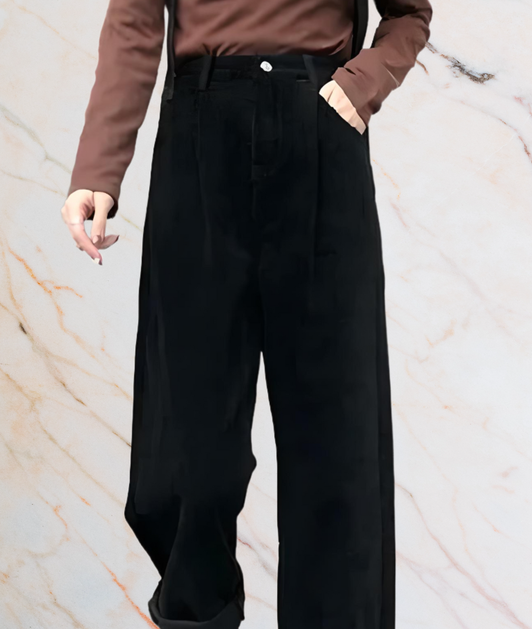Meriam – High-Waisted Wide-Leg Jeans with a Relaxed Fit-S-Black-State of Style