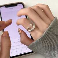 Mila Adjustable Smiley Ring – Playful & Stylish Accessory-Gold-State of Style