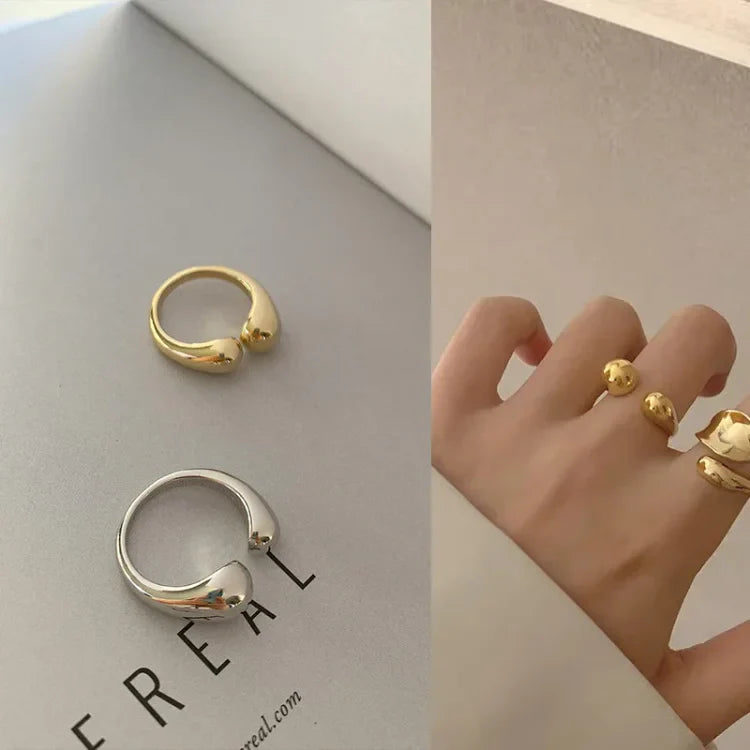 Minimalist Adjustable Ring – Elise-Gold-State of Style