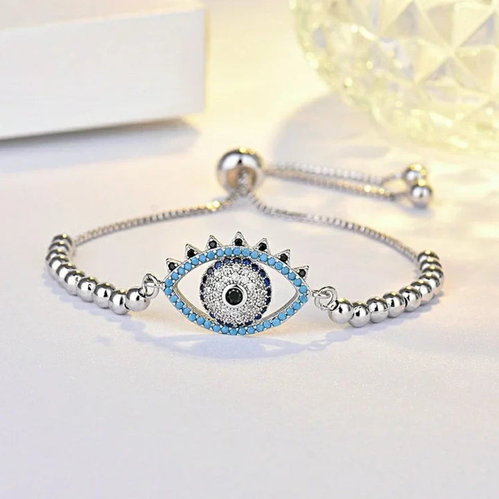 Mira Evil Eye Bracelet-A: Rose Gold-State of Style