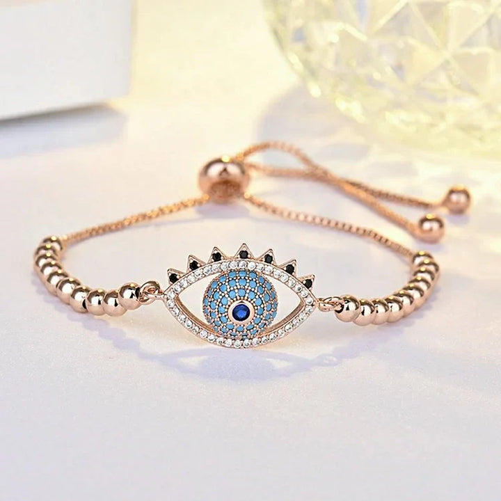 Mira Evil Eye Bracelet-B: Silver-State of Style