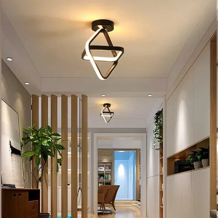 Modern LED Ceiling Lamp with Double Ring Design - Twilight Rings-Round White-State of Style