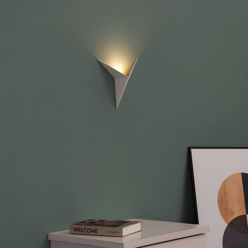 Modern Triangular Wall Lamp - TrigoLux-White-Warm White-State of Style