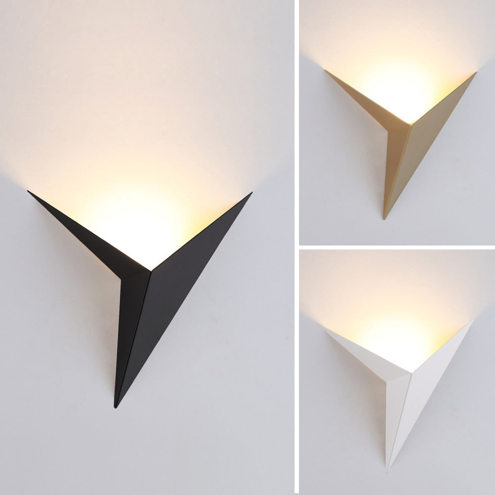 Modern Triangular Wall Lamp - TrigoLux-White-Warm White-State of Style