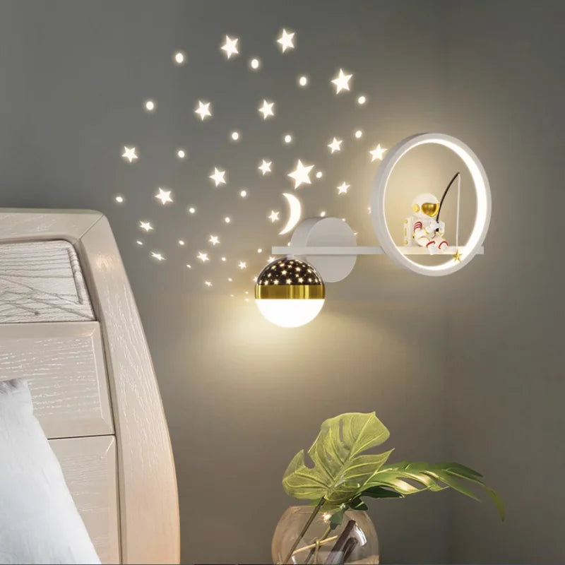 Modern Wall Lamp for Children's Rooms - TinyGlow-White Right-Three Colours-State of Style