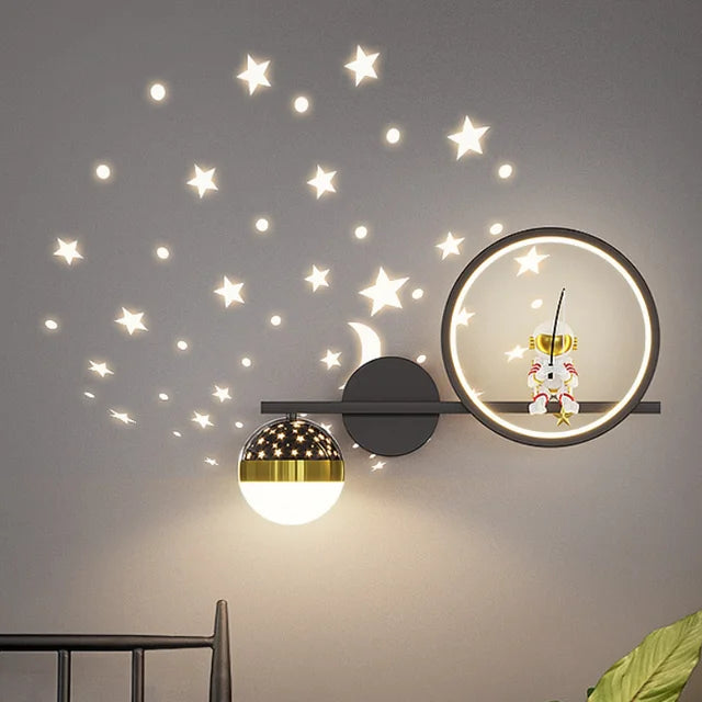 Modern Wall Lamp for Kids' Rooms - TinyGlow-Black Left-Three Colours-State of Style