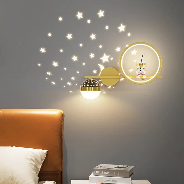 Modern Wall Lamp for Kids' Rooms - TinyGlow-Gold Left-Three Colours-State of Style
