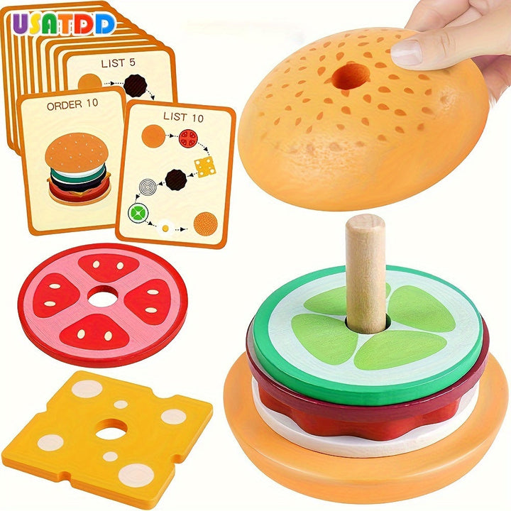 Montessori Stacking Toy - BurgerBuilders-State of Style