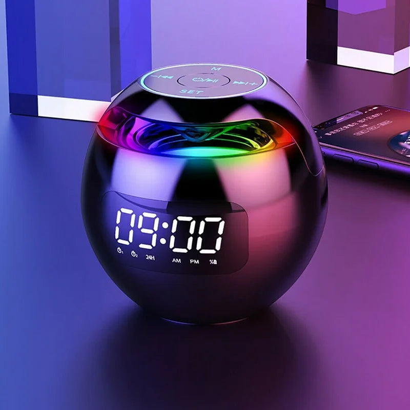 Multifunctional Alarm Clock – GlowBeep Speaker Clock-Black-State of Style