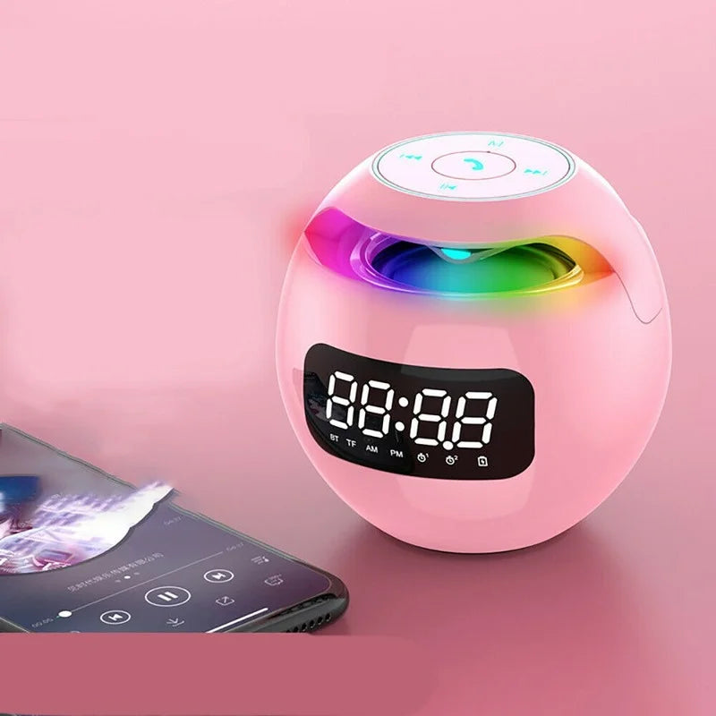 Multifunctional Alarm Clock – GlowBeep Speaker Clock-Pink-State of Style