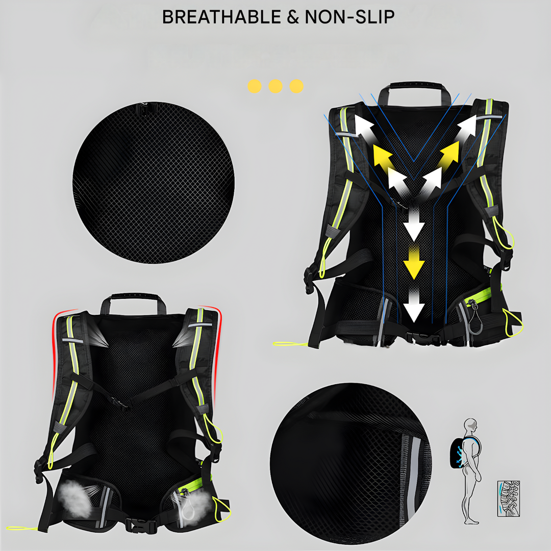 Multifunctional Hydration Backpack - HydroRide-Grey-State of Style