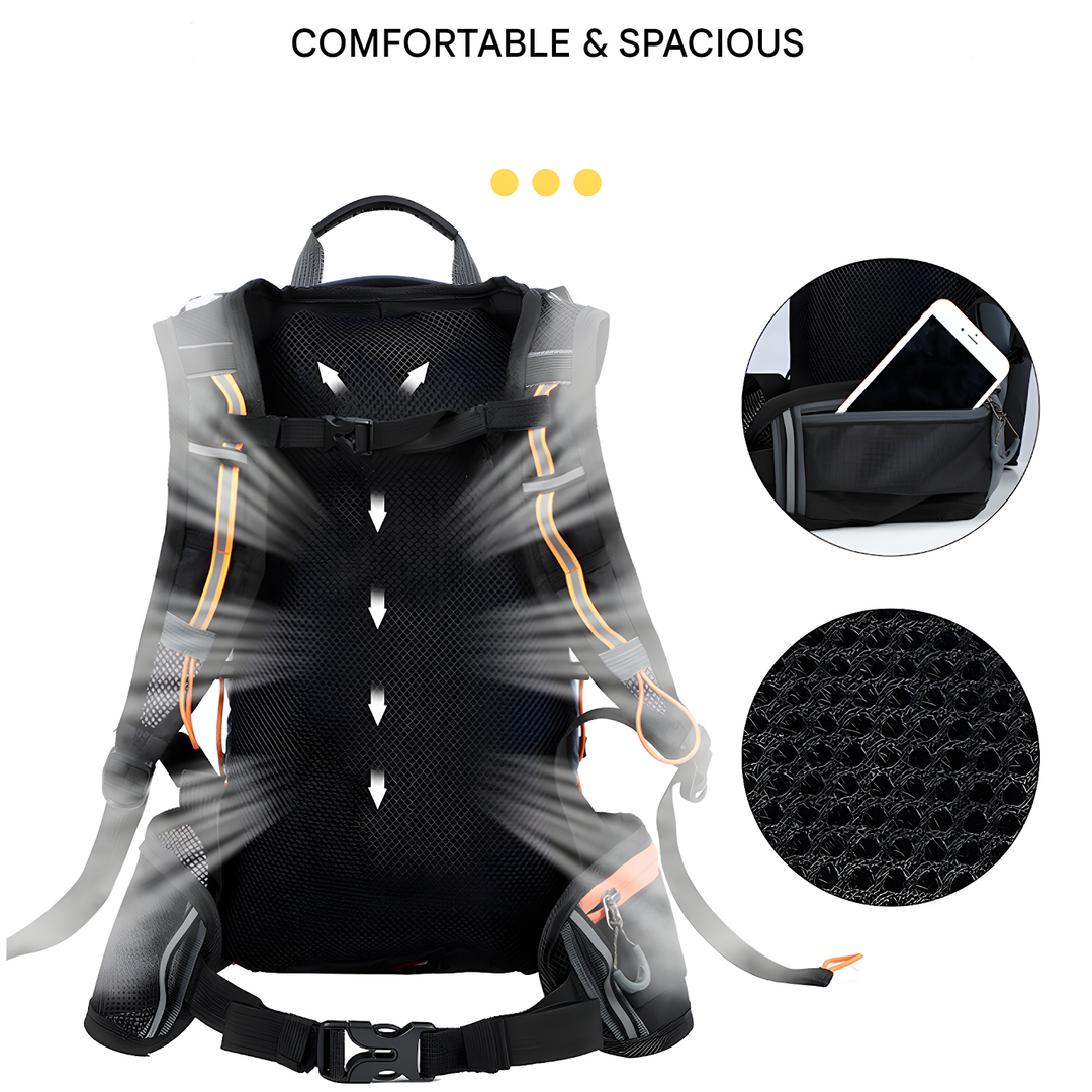 Multifunctional Hydration Backpack - HydroRide-Grey-State of Style