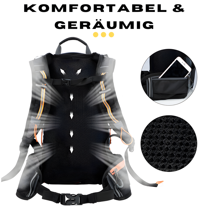 Multifunctional Hydration Backpack - HydroRide-Grey-State of Style