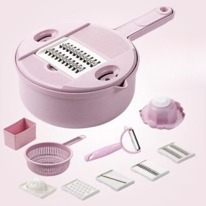 Multifunctional Vegetable Slicer - SliceMaster-Pink-State of Style