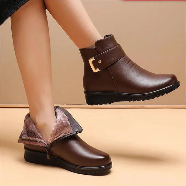 Orthopaedic Leather Ladies' Boots - Ella-Brown-2.5-State of Style