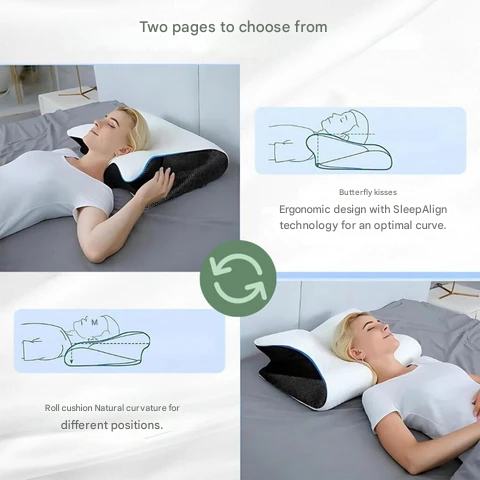 Orthopaedic Pillow - DreamAlign-White Black-State of Style