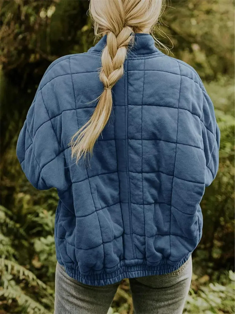 Oversized Padded Intermediate Jacket - Eliza-Dark Grey-S-State of Style