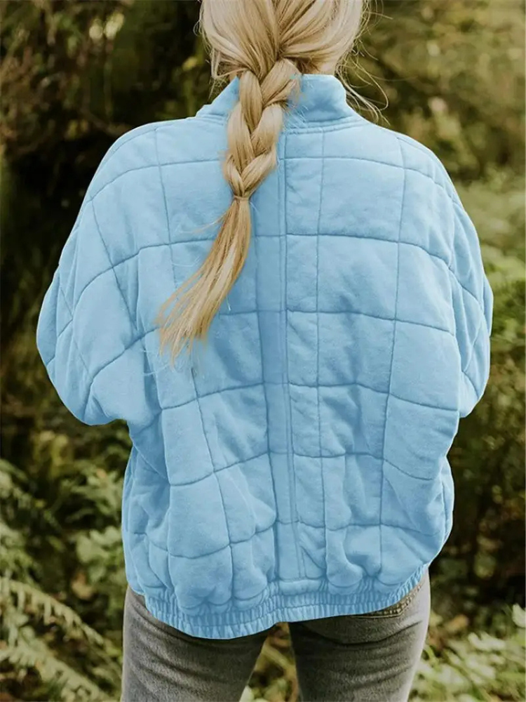 Oversized Padded Intermediate Jacket - Eliza-Dark Grey-S-State of Style