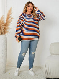 Oversized Wool Blend Striped Pullover-Striped/Multicolour-XL-State of Style