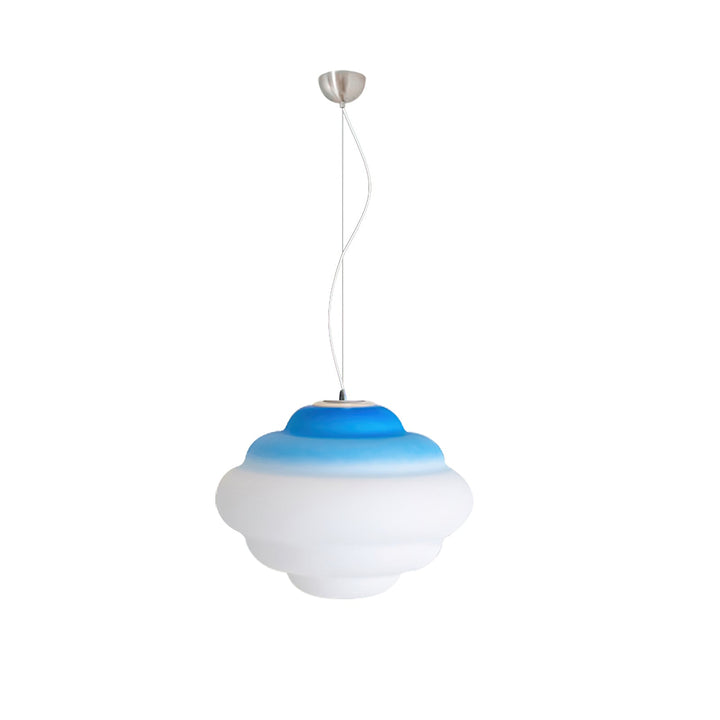 Pendant lamp with gradient and soft light diffusion - Aérola-Blue-State of Style