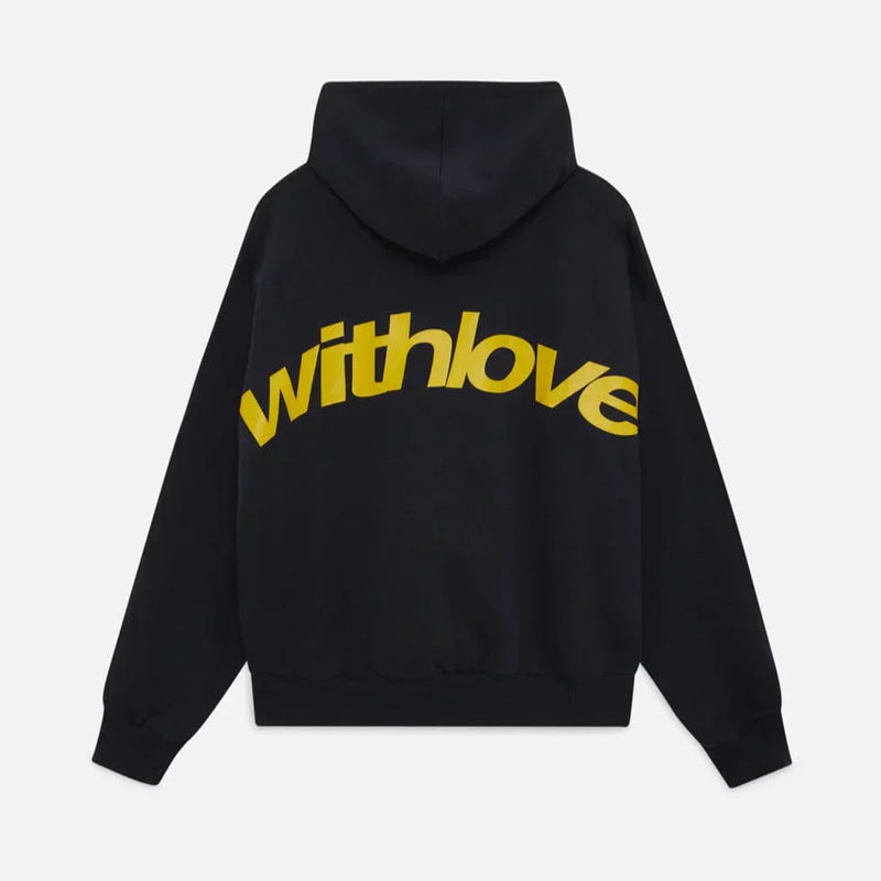 Cuddly autumn hoodie with back print – Love