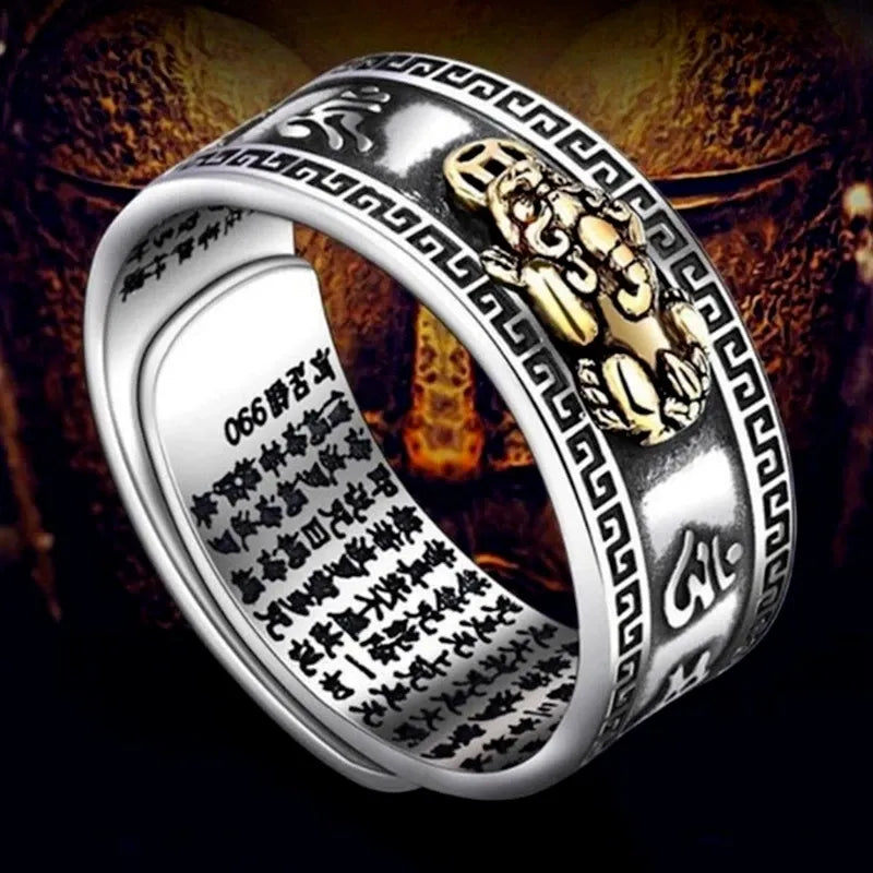 Pixiu Good Luck Ring | Adjustable Gold Ring-State of Style