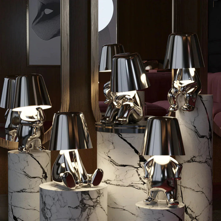 Playful Dimmable Table Lamp - LumoPals-Gold-Dreaming-State of Style