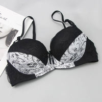 Plus Size Embroidered Lace Push-Up Bra-White-12B-State of Style