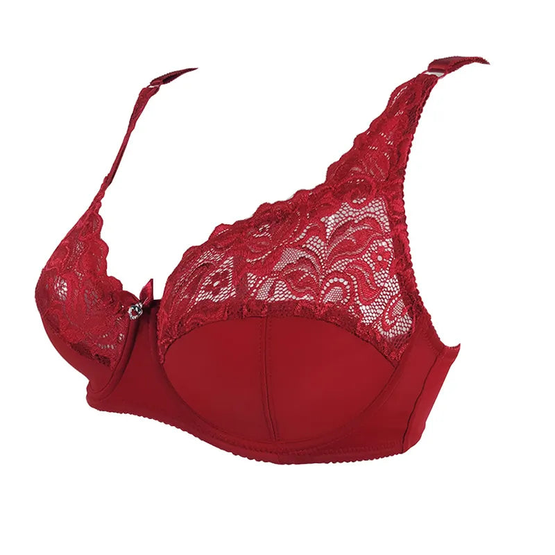 Plus Size Lace Push-Up Bra – Elegant & Supportive-Black-10C-State of Style