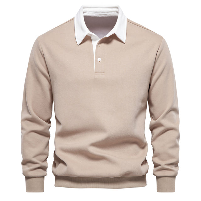 Polo Pullover for Men - Hudson-Khaki-S-State of Style