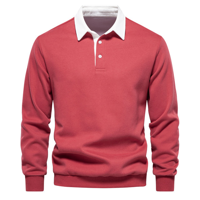 Polo Pullover for Men - Hudson-Red-S-State of Style