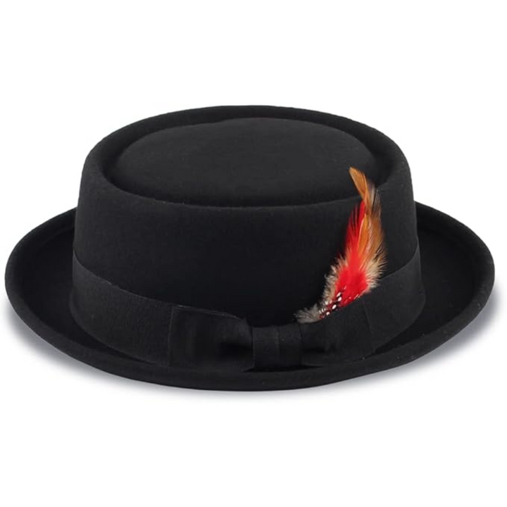 Pork Pie Wool Felt Fedora Hat - Evan-M-State of Style