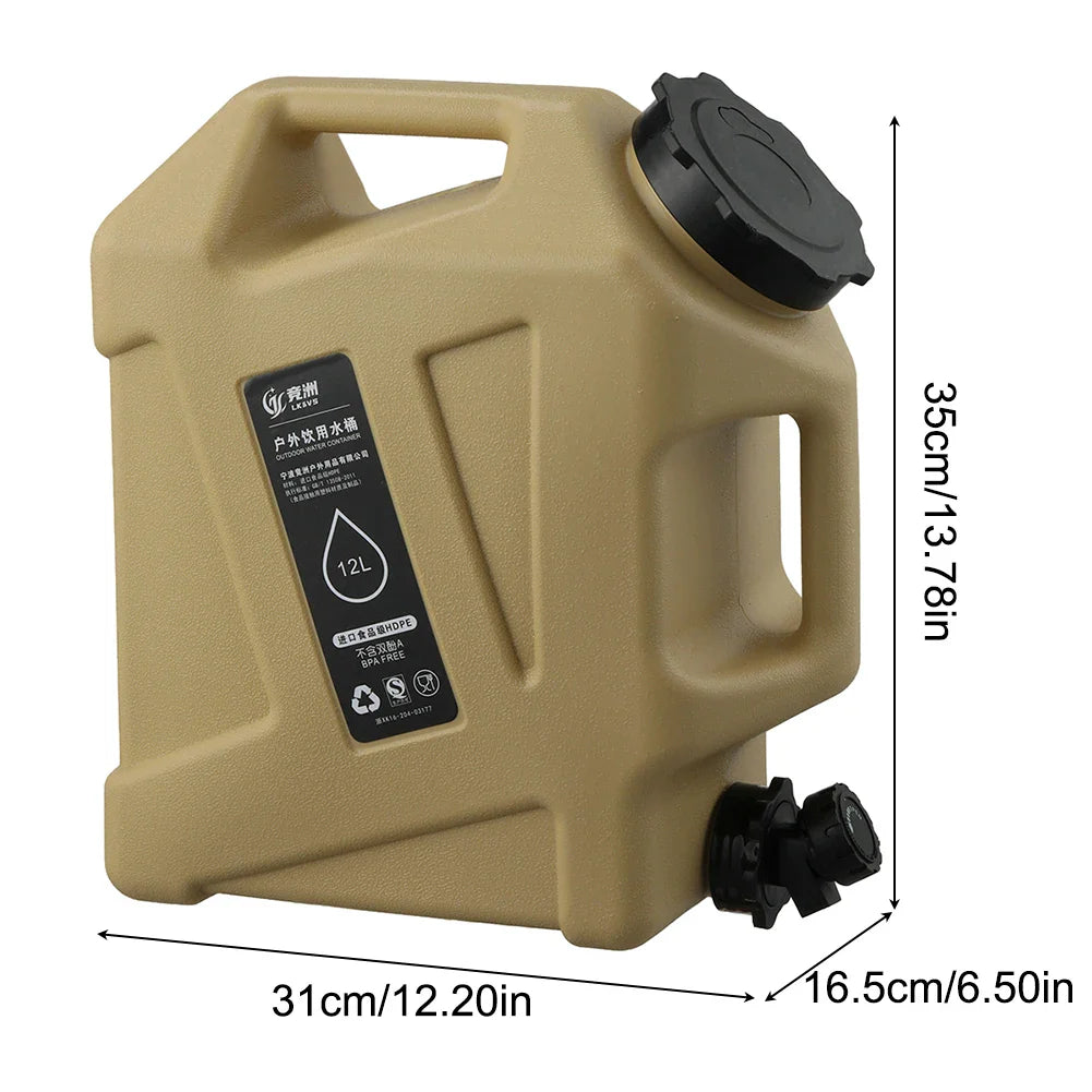 Portable 12L Water Container - AquaTrek-Khaki-State of Style