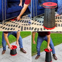 Portable Folding Stool - CompactGo-Red-State of Style