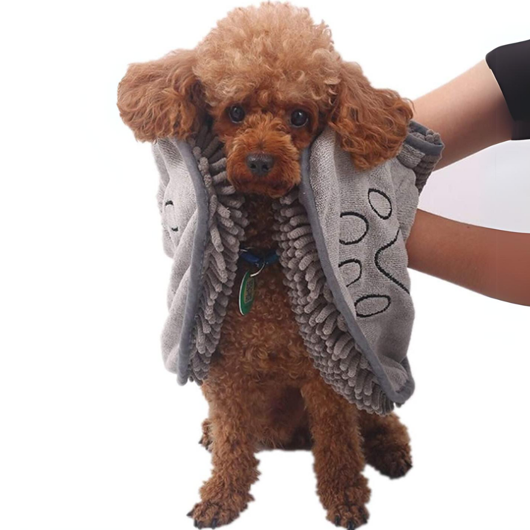 Quick-Drying Microfiber Dog Towel - Super Absorbent & Soft-Grey-State of Style