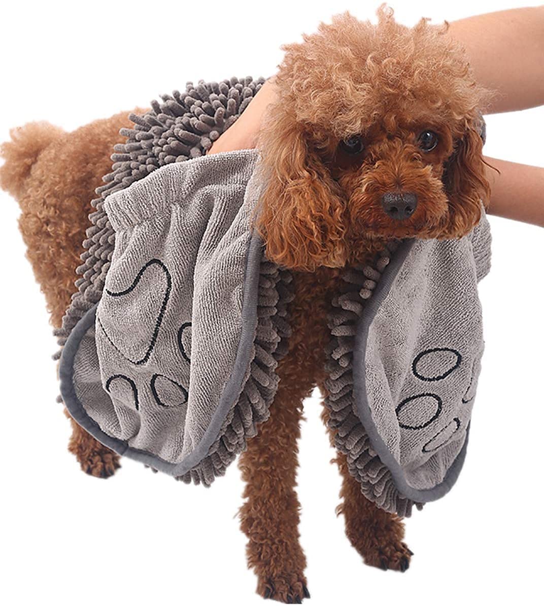 Quick-Drying Microfiber Dog Towel - Super Absorbent & Soft-Grey-State of Style