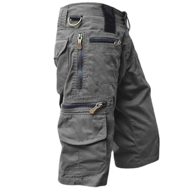 Quick-drying outdoor cargo shorts for men – TrailFlex-Gray-S-State of Style