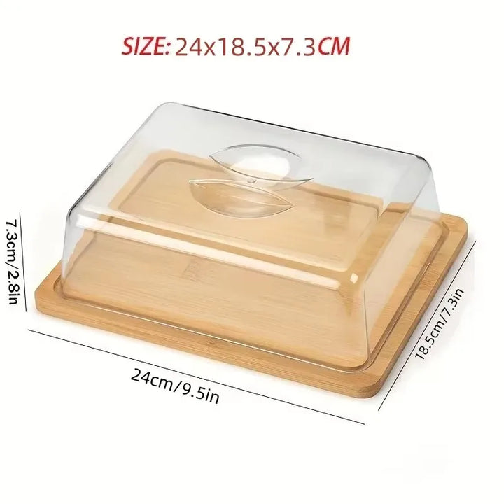 Rectangular Butter Dish with Bamboo Lid - FreshSeal-State of Style