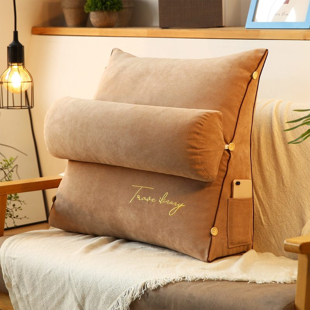 RelaxBack Triangle Back Support Cushion-Brown-State of Style