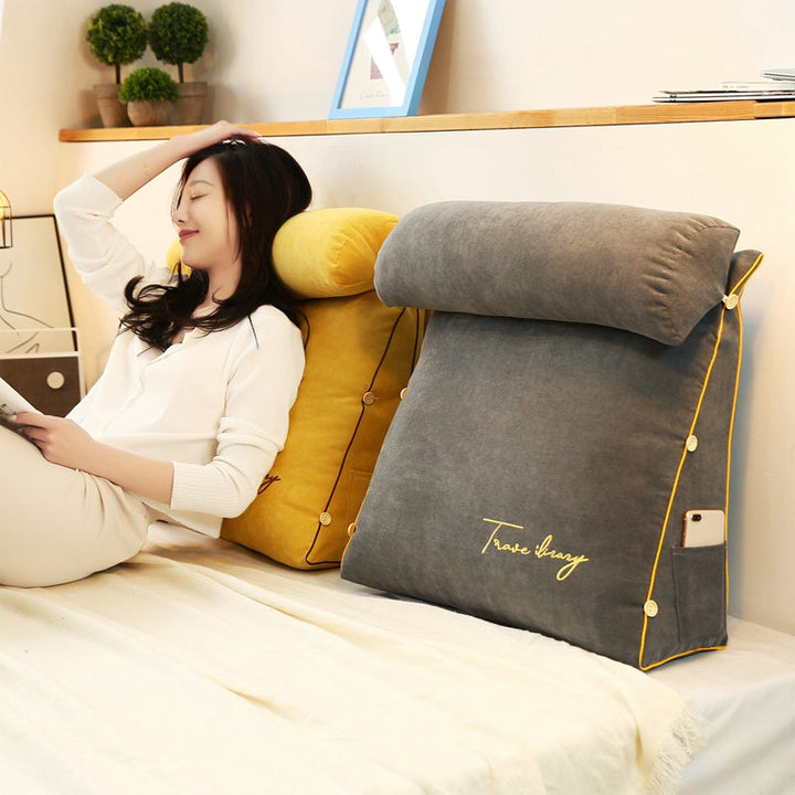 RelaxBack Triangle Back Support Cushion-Charcoal-State of Style