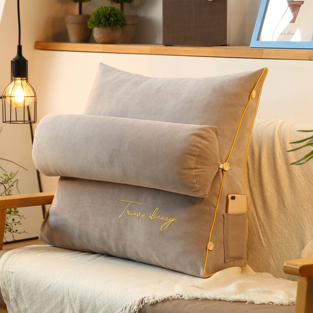 RelaxBack Triangle Back Support Cushion-Light Grey-State of Style
