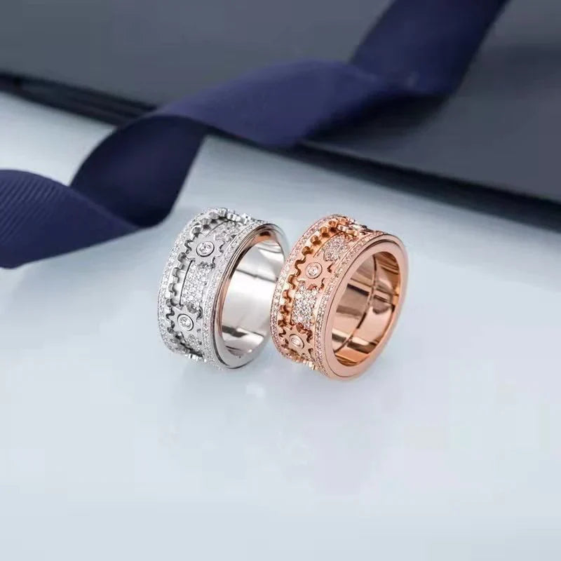 Relaxing Spinner Ring - Spinfinity-Rose Gold-17.4mm-State of Style