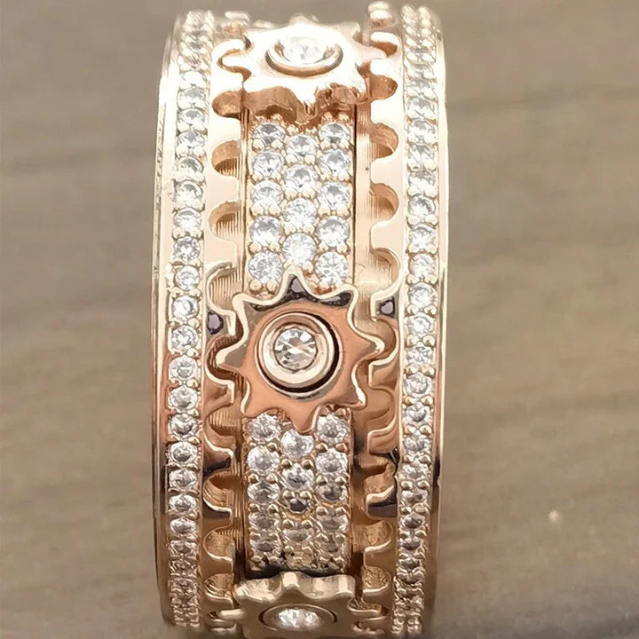 Relaxing Spinner Ring - Spinfinity-Rose Gold-17.4mm-State of Style