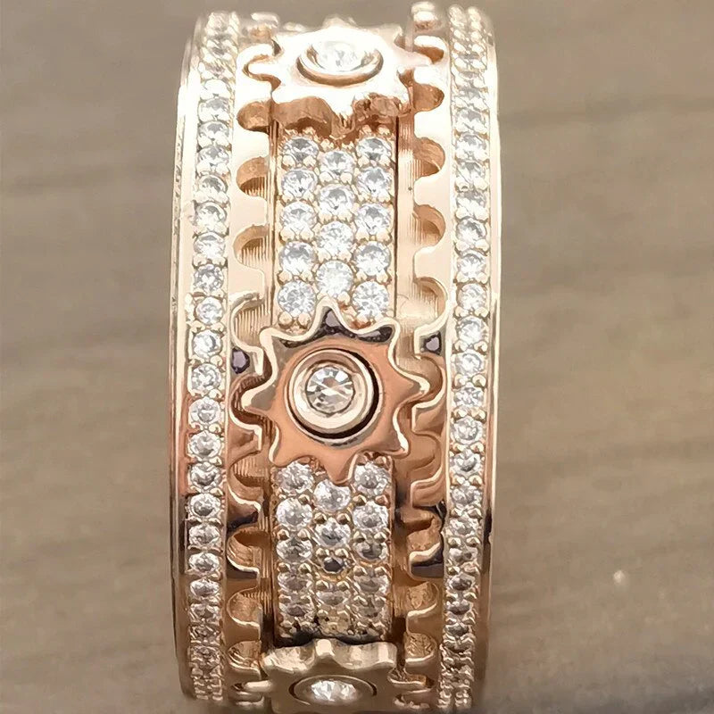 Relaxing Spinner Ring - Spinfinity-Rose Gold-17.4mm-State of Style