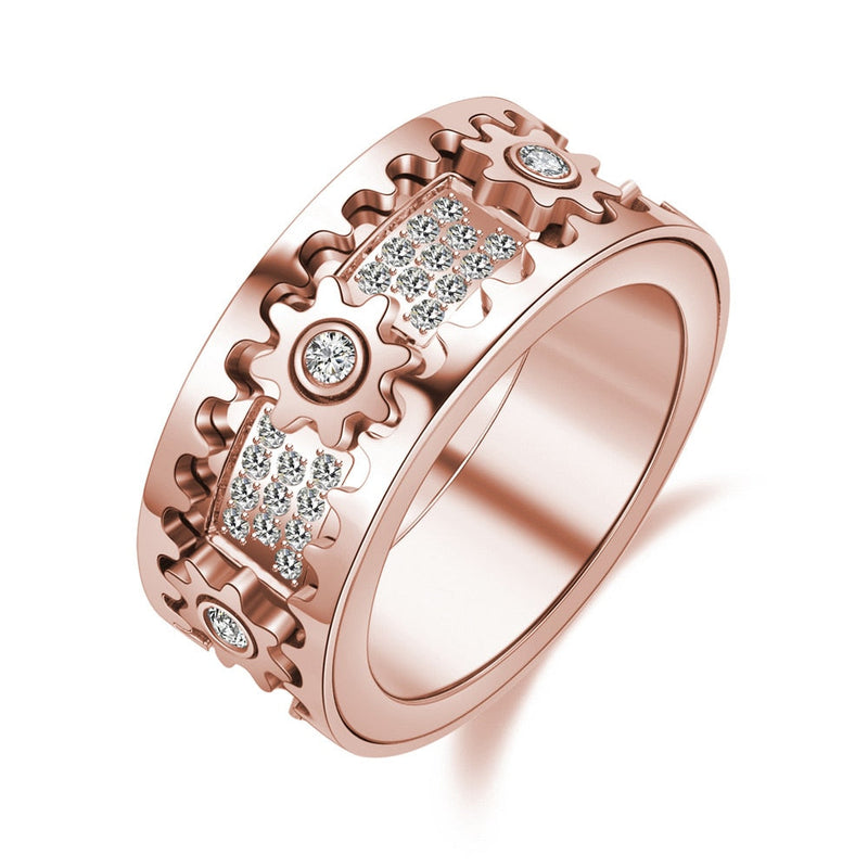 Relaxing Spinner Ring - Spinfinity-Rose Gold-17.4mm-State of Style