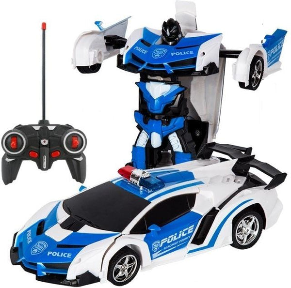 Remote-Controlled Transformer Car - VoltMorph-Blue White-State of Style